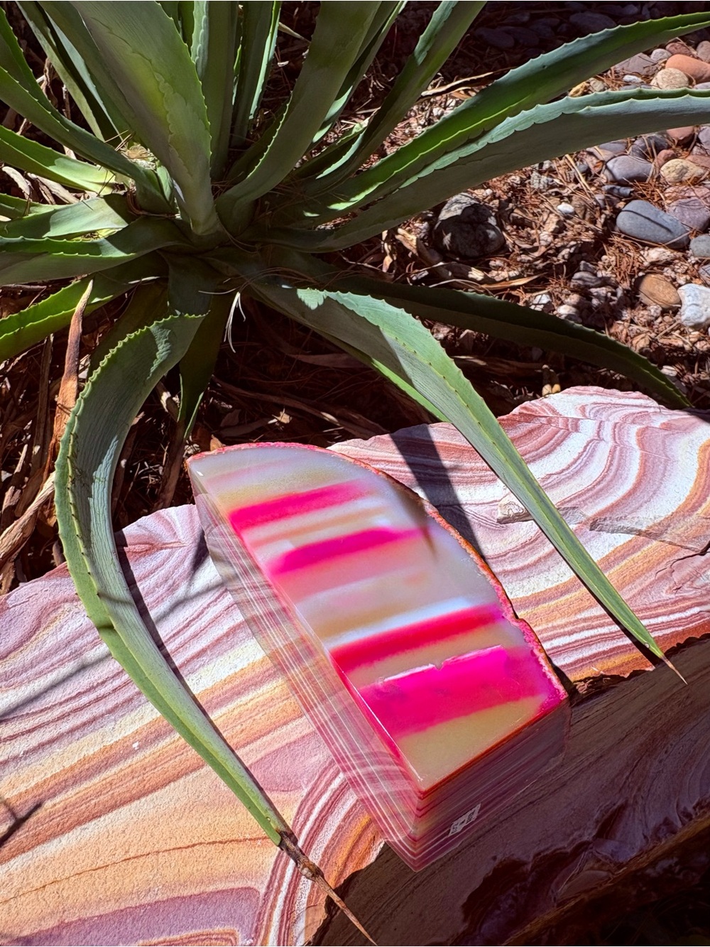 Pink Agate Slice ππβ¨π« - Picture 2 of 5